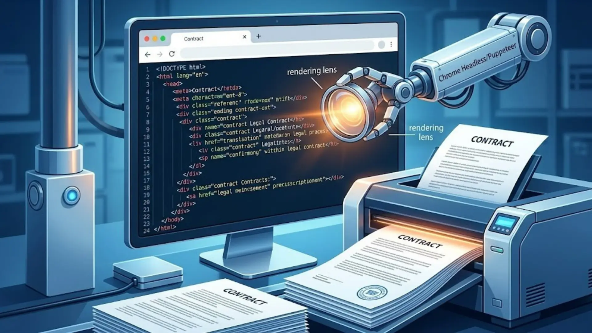 HTML como Fuente de Verdad: Generación de PDFs Legales con Node.js